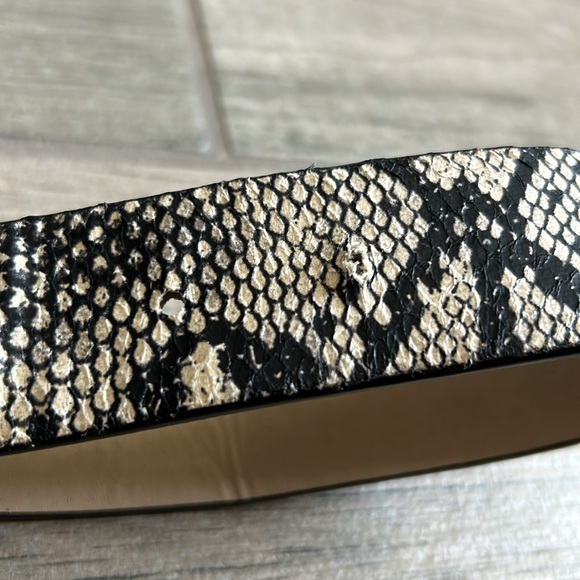 Snake print double circle belt - Picture 4 of 6